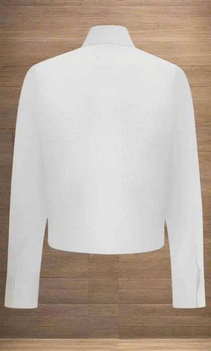 PRADA women’s white Cotton adorned collar shirt - Shirts