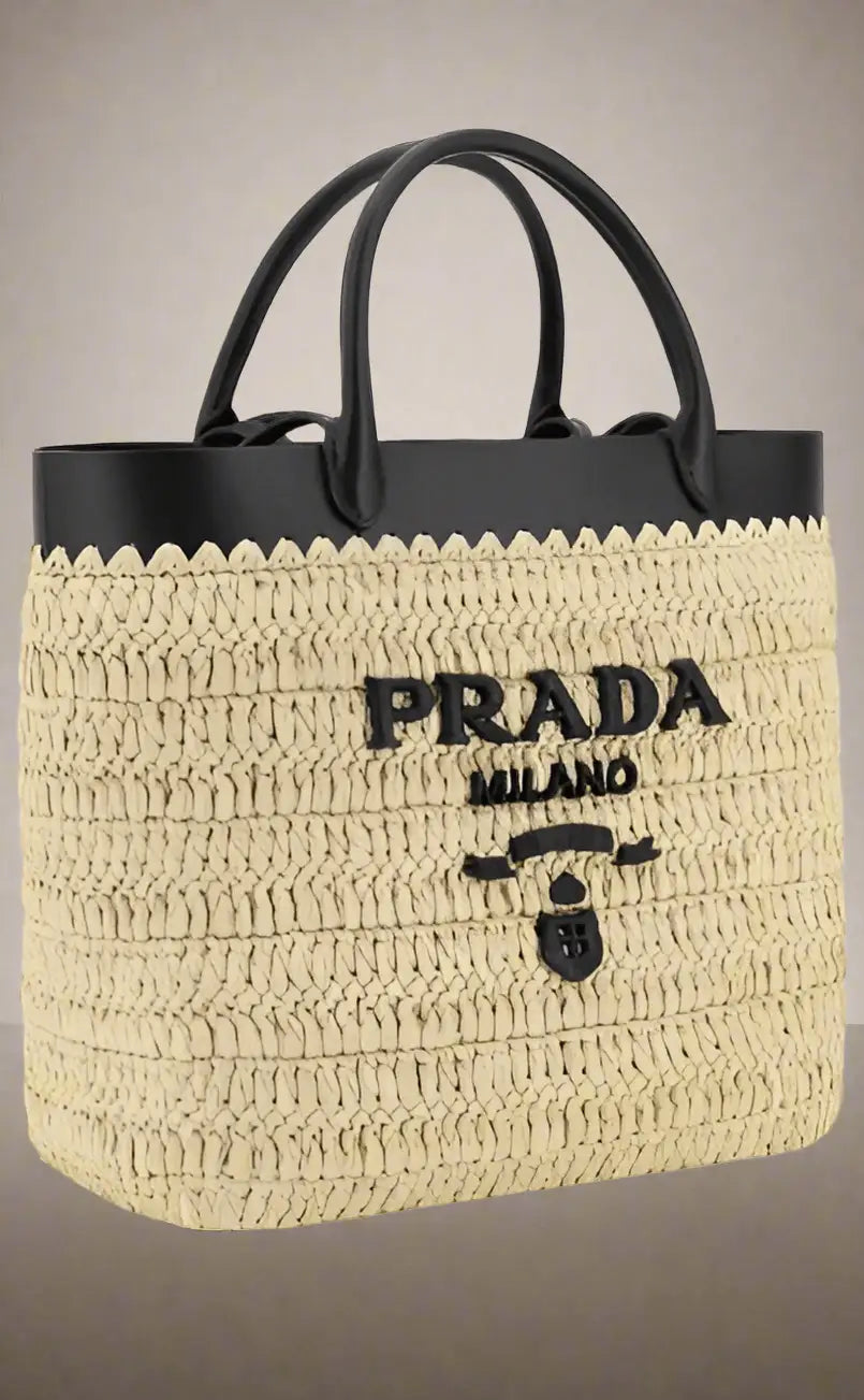 PRADA Woven raffia Tote Bag - Tote Bag