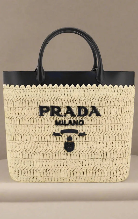 PRADA Woven raffia Tote Bag - Tote Bag