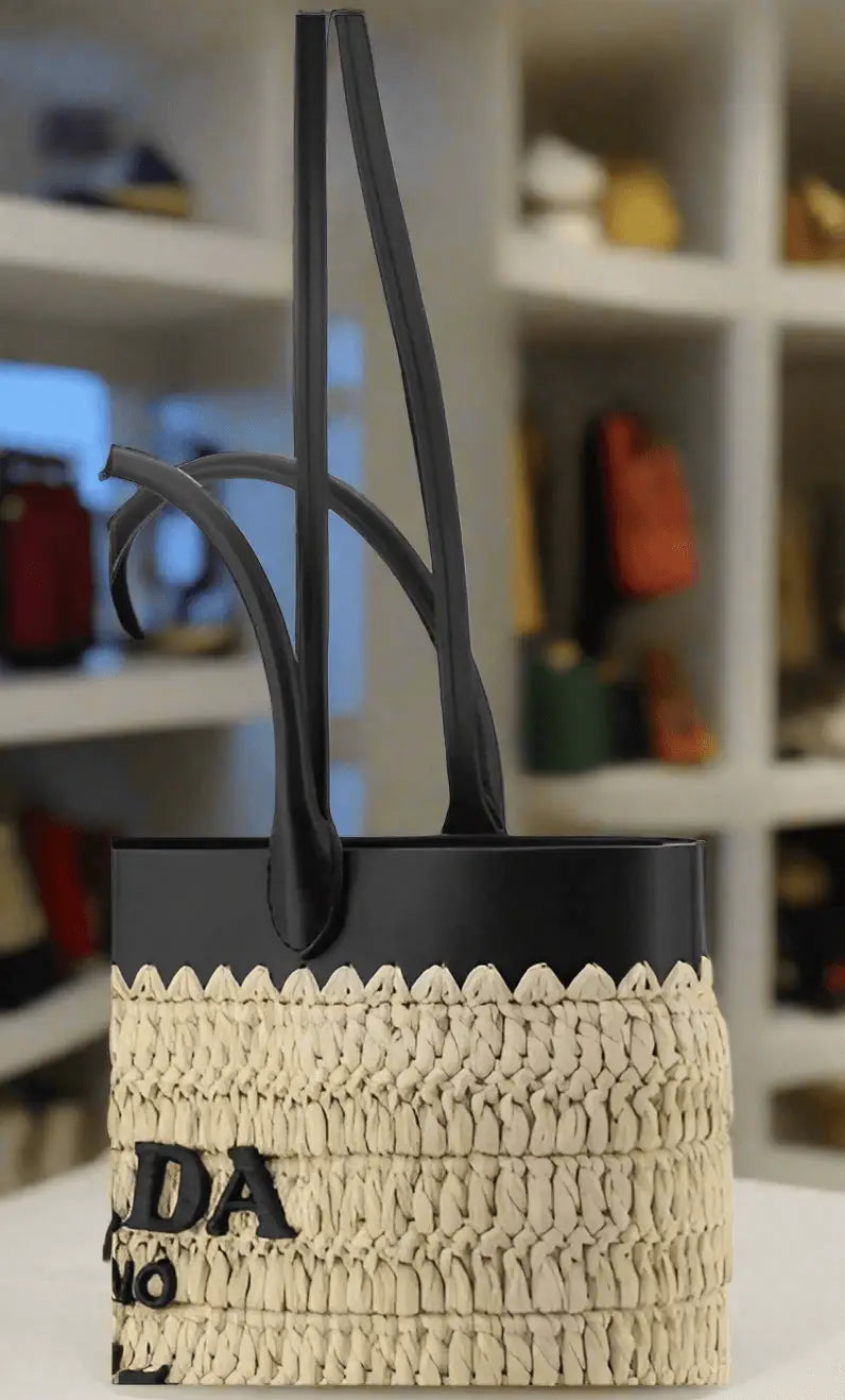 PRADA Woven raffia Tote Bag - Tote Bag