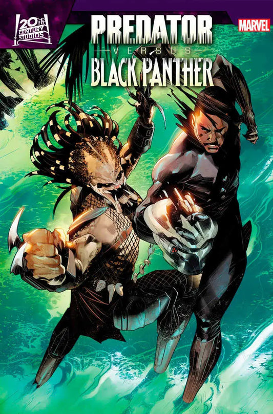 Comic book cover of Predator vs. Black Panther #1 Edwin Galmon Variant by Edwin Galmon