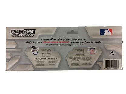 Baseball cards collectible packaging featuring MLB Press Pass on a tractor trailer