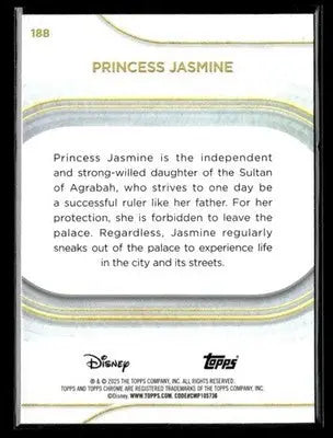 ? Princess Jasmine — 2025 Topps Chrome Disney #188 ? - Trading Card