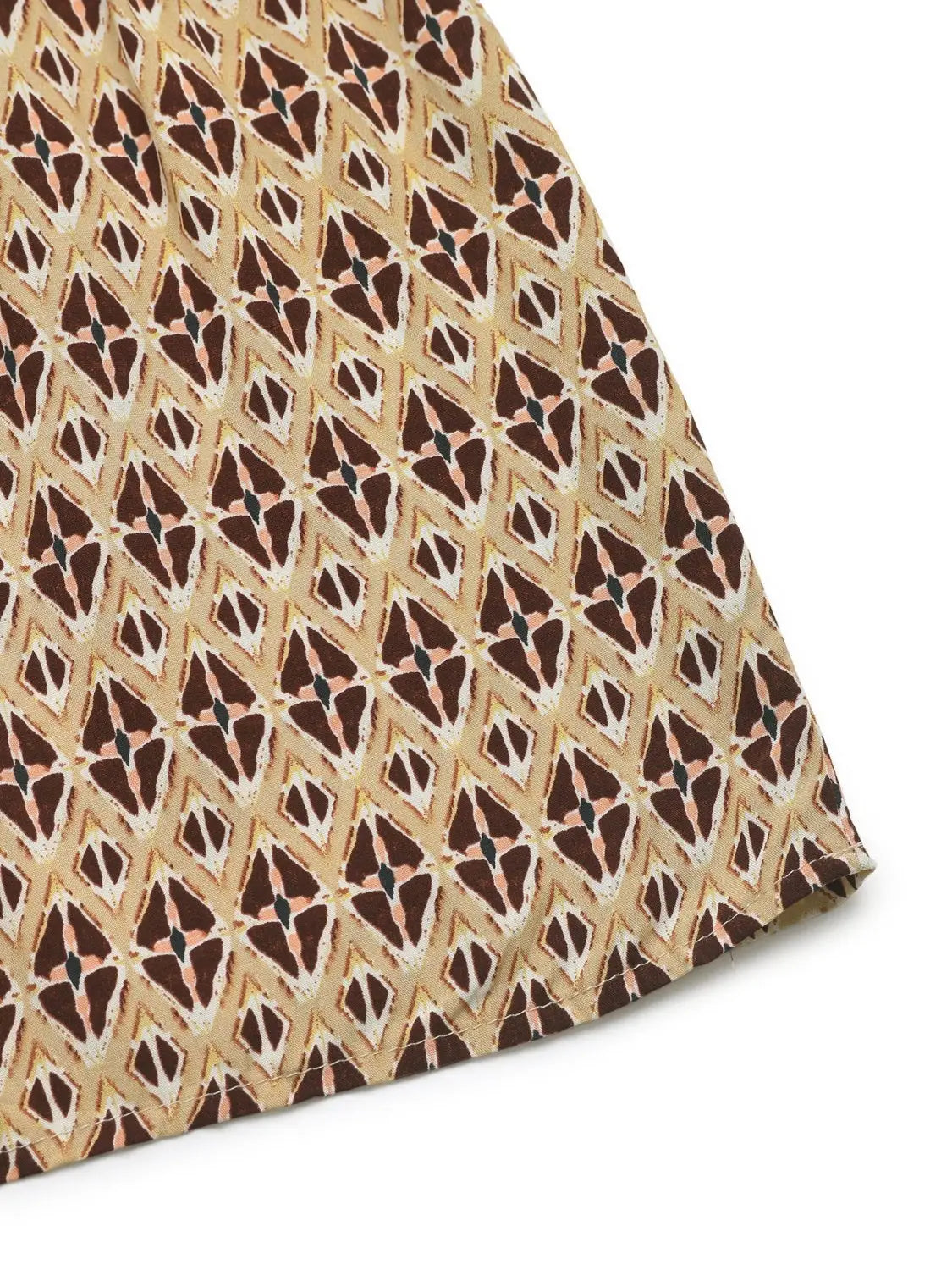 Printed Tiered Wide Strap Midi Dress - dress