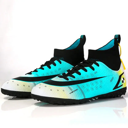 ProStride Soccer Shoes men’s and children’s turquoise and black high-top cleats decorate root width 750px height 750px