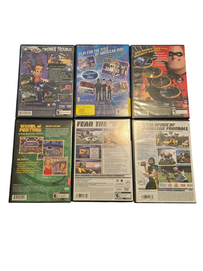 Six PS2 games lot including The Incredibles American Idol and Jimmy Neutron titles