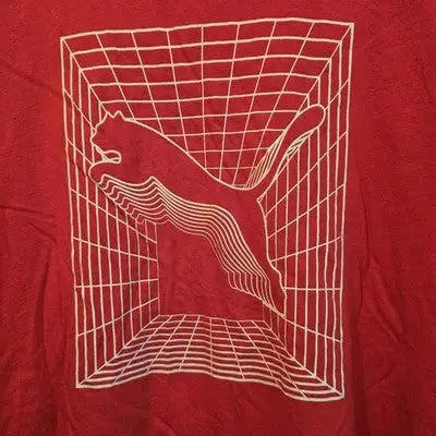 Puma 3XL Graphic Tee Red with 3D Logo READ DESCRIPTION