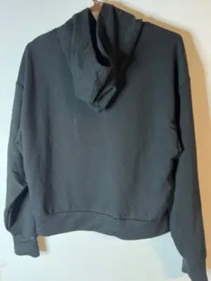 Black hooded sweatshirt with long sleeves from Puma for women