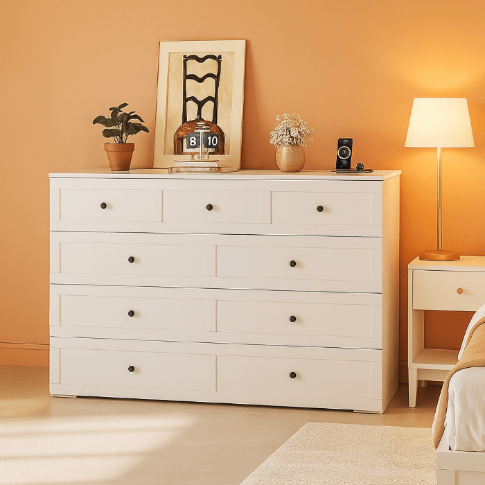 Queen Size Murphy Bed Cabinet with Storage Drawer & Charging Station-2