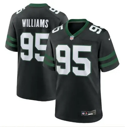 Black and green WILLIAMS 95 NFL jersey, Quinnen Williams New York Jets Nike game jersey