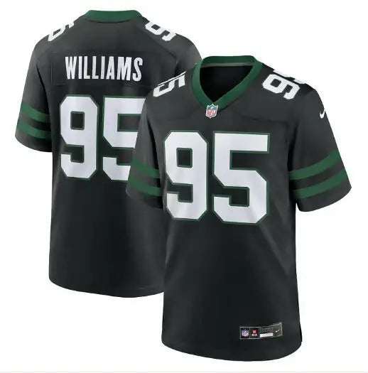 Black and green WILLIAMS 95 NFL jersey, Quinnen Williams New York Jets Nike game jersey