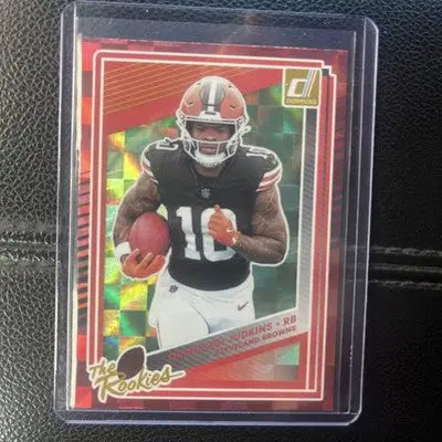 Donruss football trading card featuring Quinshon Judkins in Cleveland Browns uniform