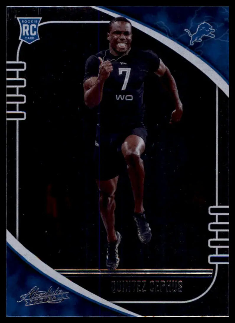 Football trading card for Quintez Cephus from Panini Absolute 2020 Rookie Series