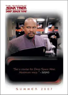 Promo card featuring a character from Star Trek: Deep Space Nine trading cards