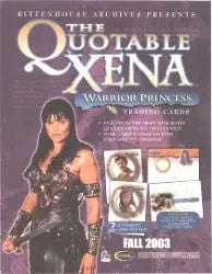 Book cover for Quotable Xena Warrior Princess featuring a woman in leather armor