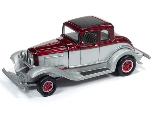 Vintage Racing Champions Mint RC010 Ford Coupe in two-tone burgundy and silver