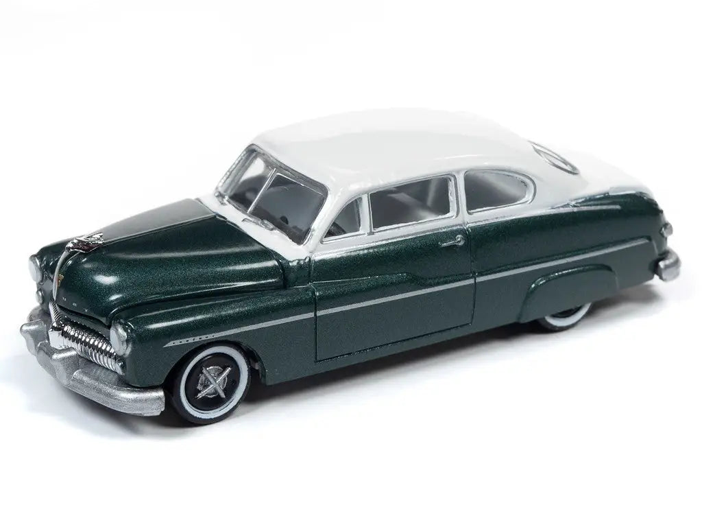 Vintage two-tone green and white Racing Champions Mint RC010 Mercury Sedan model car