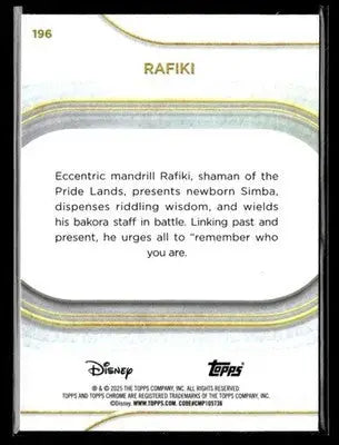 ? Rafiki — 2025 Topps Chrome Disney #196 ? - Trading Card
