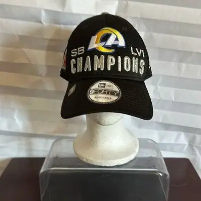 Black Los Angeles Rams Super Bowl LVI Champions snapback hat for NFL fans