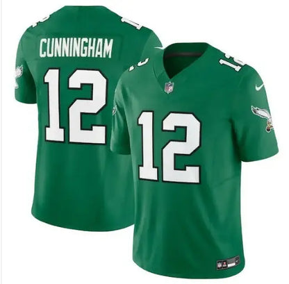 Green Philadelphia Eagles Nike Alternate Vapor FUSE Limited Jersey with Cunningham 12 name and number