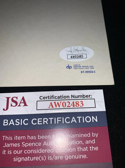 JSA certified autograph authentication for Randy Hundley Chicago Cubs Team Dexter Press item