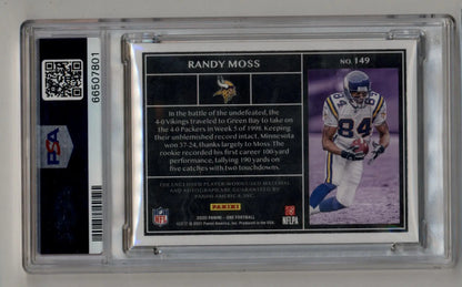 Randy Moss 2020 Panini One Dual Patch Auto 4/8 PSA 10 Gem Mint Auto 10 - Singles