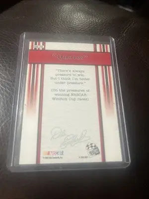 Dale Earnhardt Press Pass Stealth Quotes Chrome Foil trading card in protective case