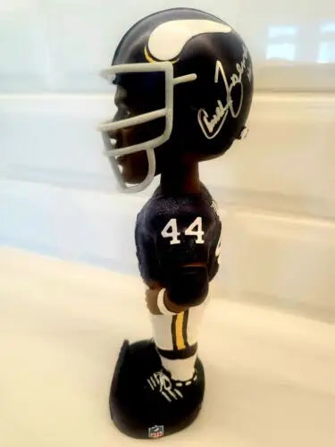 Autographed Chuck Foreman bobblehead from Minnesota Vikings, limited edition #367/1008