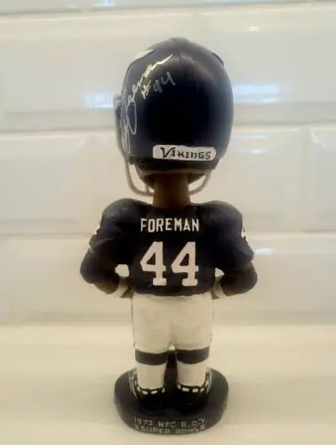Rare NFL Autographed Chuck Foreman #44 Minnesota Vikings Bobblehead collectible item