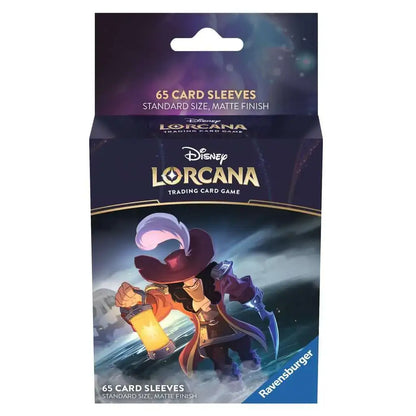 Disney Lorcana card sleeves featuring Captain Hook for TCG decks by Ravensburger