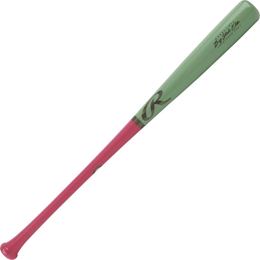 Pink and green Rawlings Big Stick Elite Wood Baseball Bat 31 inch maple