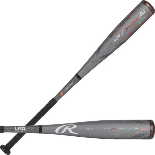Rawlings Mach baseball bat with a 28-inch swing weight and 2 5/8-inch barrel