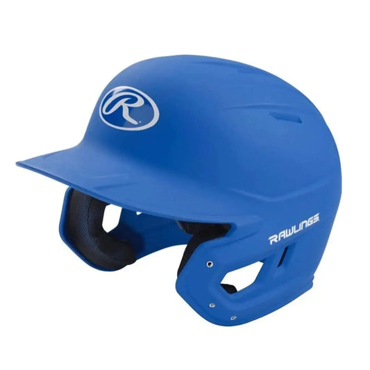 Blue Rawlings Mach Batting Helmet for seniors in matte royal finish