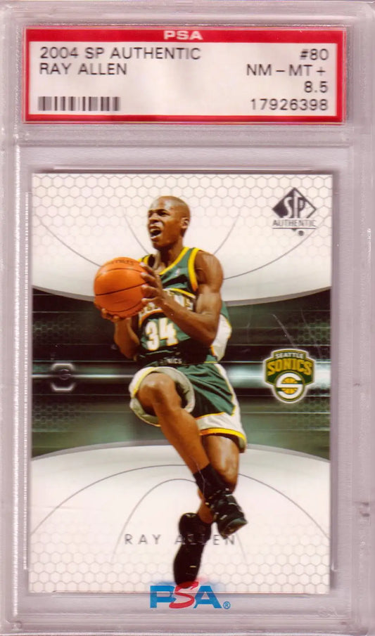 Graded Ray Allen basketball card from Upper Deck SP Authentic sold by Columbia Hobby