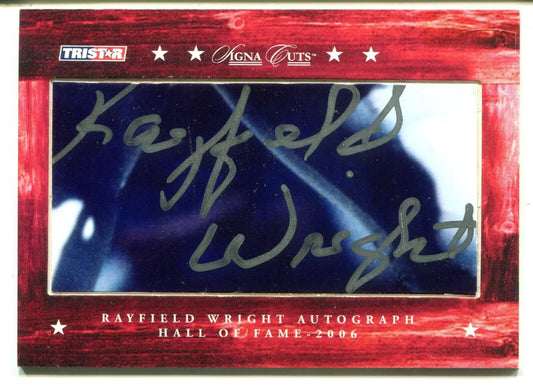 Rayfield Wright autographed Hall of Fame card from Signa Cuts HOF AUTO series