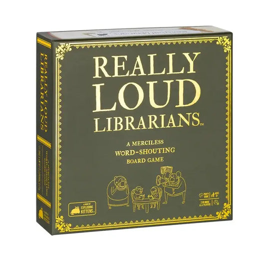 Really Loud Librarians Original Edition board game featuring loud librarians and trading cards