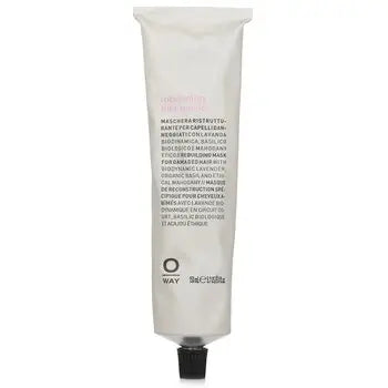 White Rebuilding Hair Mask squeeze tube with black cap for damaged hair care