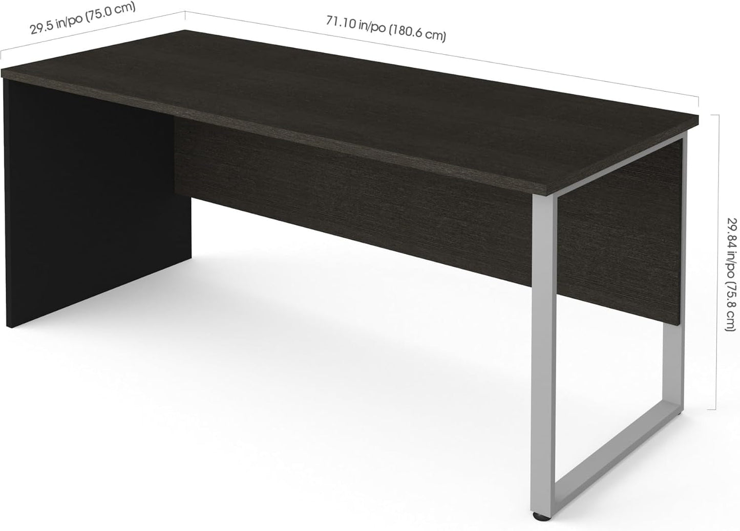 Rectangular Metal Leg Desk with Durable Laminate Surface-1