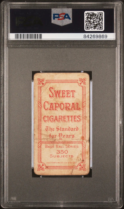 Vintage Red Murray T206 Sweet Caporal 350/30 Batting card in PSA graded case