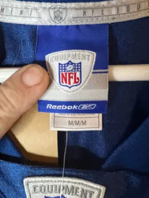 Blue Reebok NFL Field Jersey Colts 28 with size M/M/M tag for NFL fans