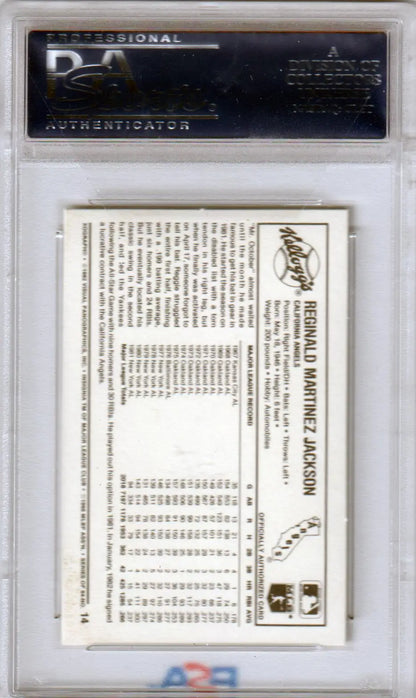 Graded Reggie Jackson 1982 Kellogg’s 3D Super Stars baseball card PSA 10 GEM MINT