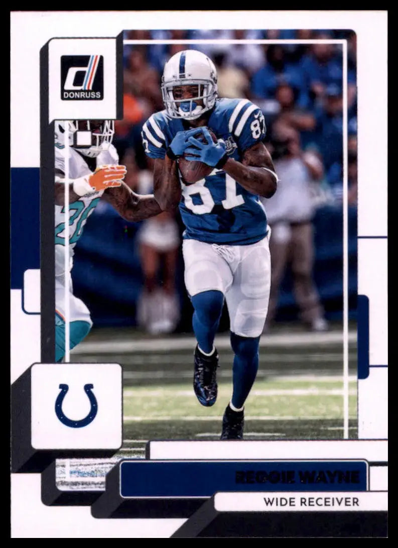 Reggie Wayne football card from 2022 Donruss Indianapolis Colts series