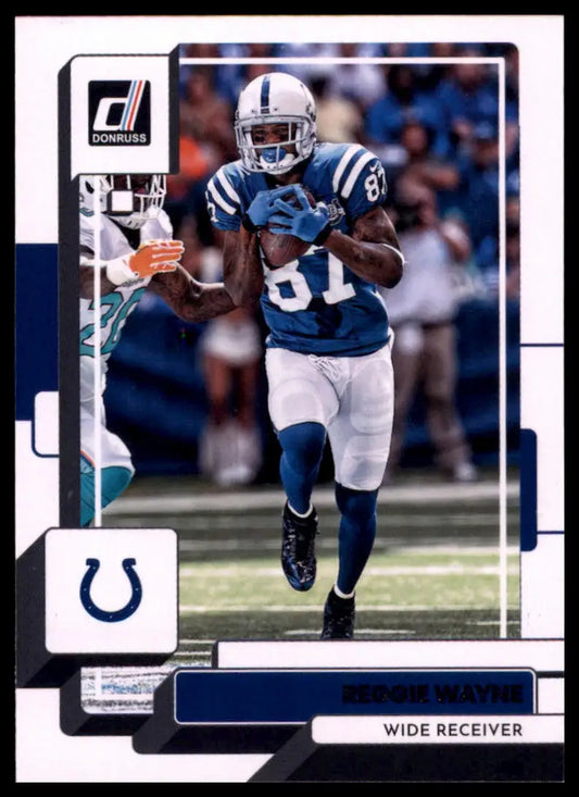 Reggie Wayne football card from 2022 Donruss Indianapolis Colts series