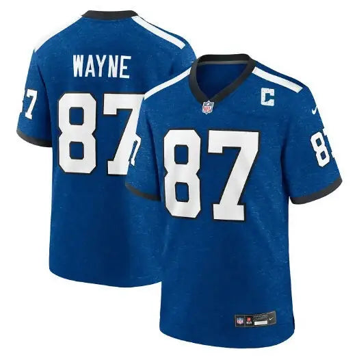 Blue Reggie Wayne Indianapolis Colts Nike retired player game jersey with number 87
