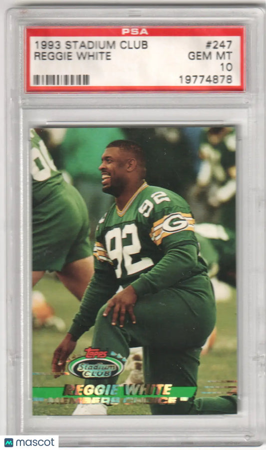 Columbia Hobby Reggie White 1993 Topps Stadium Club football card PSA 10 GEM MINT