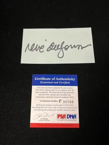 Autographed certificate of authenticity for René Murat Auberjonois Star Trek trading card