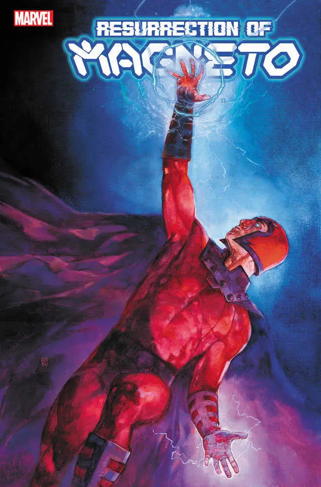 Comic book cover featuring a red armored figure in swirling energy, perfect for trading cards