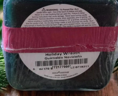 Retired GOLD CANYON CANDLES 6oz Holiday Wreath ID:79520