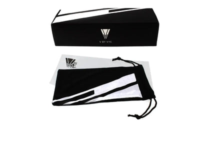 Black and white box and drawstring bag set for Retro Sunglasses, perfect affordable luxury