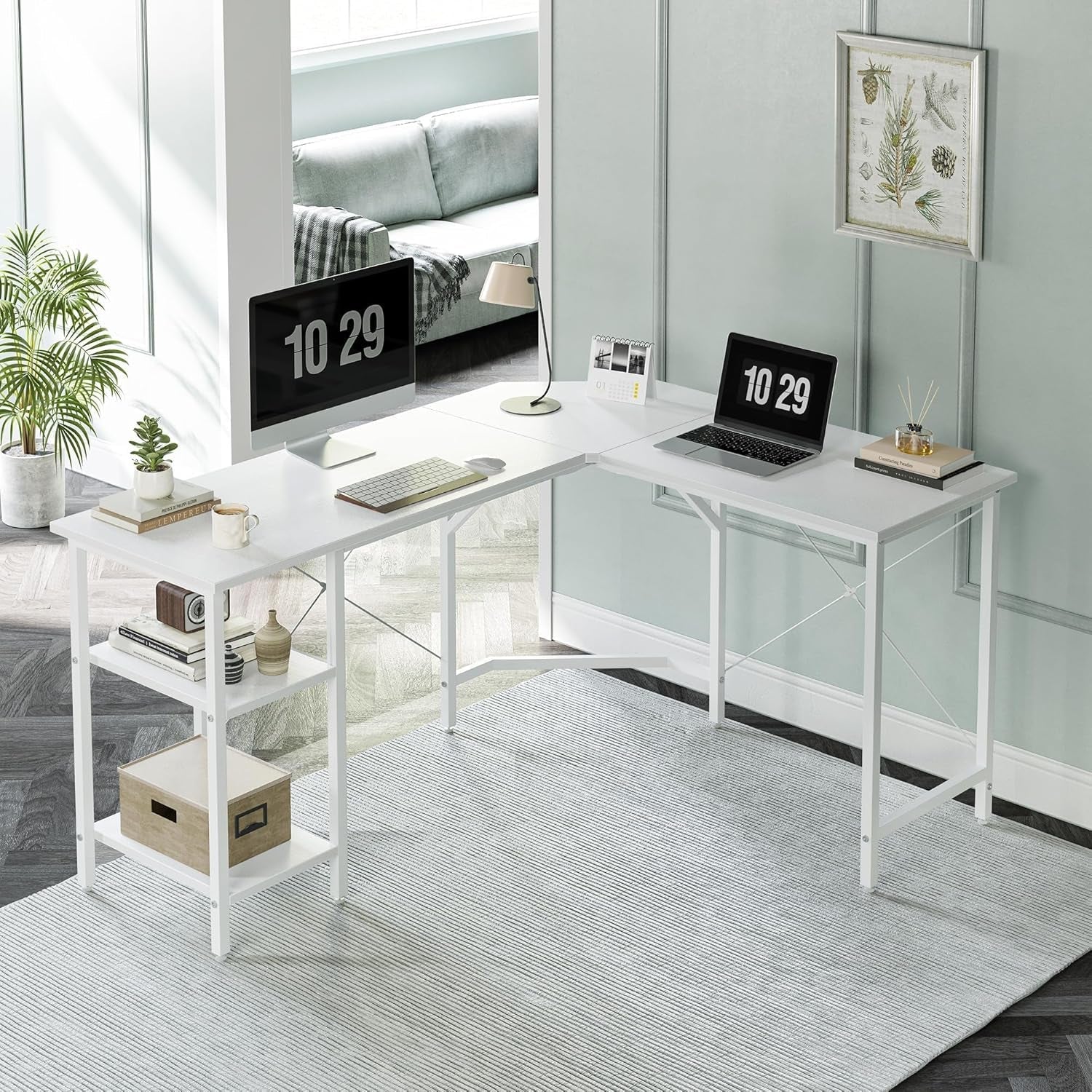 Reversible L Shaped Desk with Storage for Home Office-1